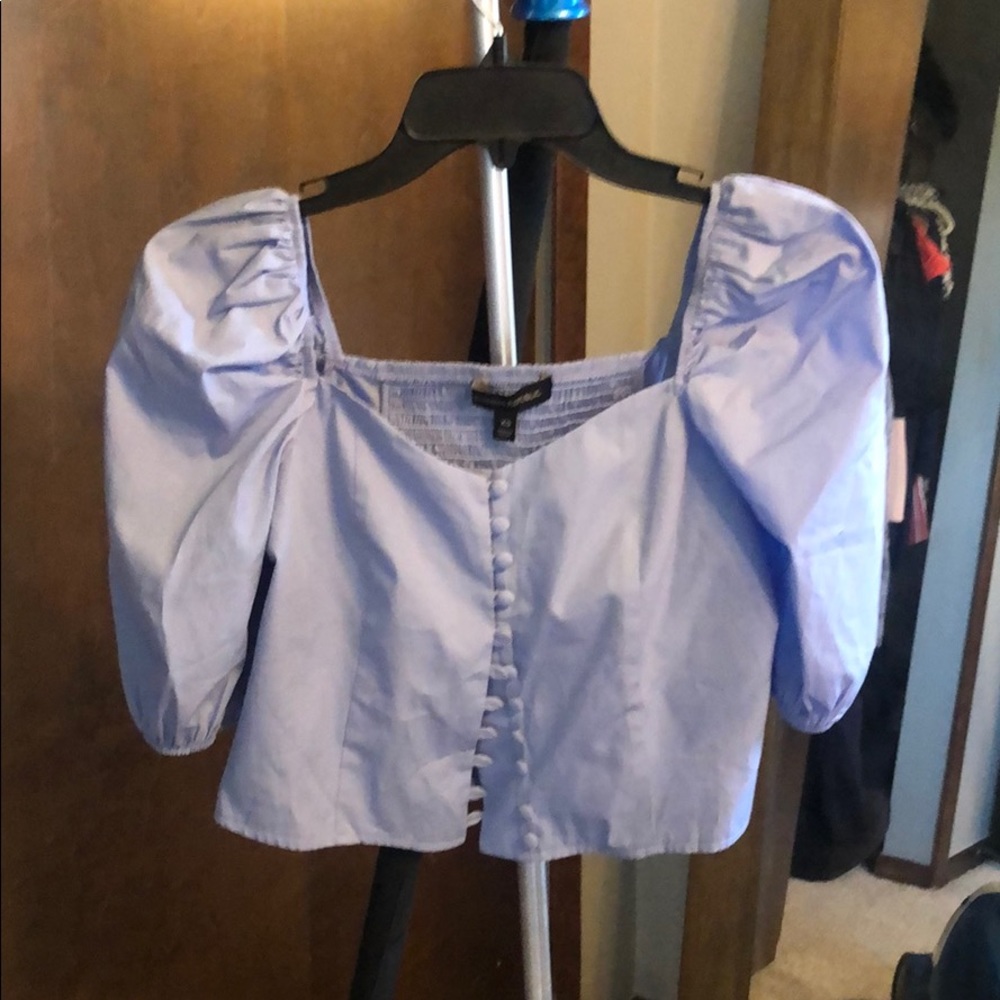 Blue crop top